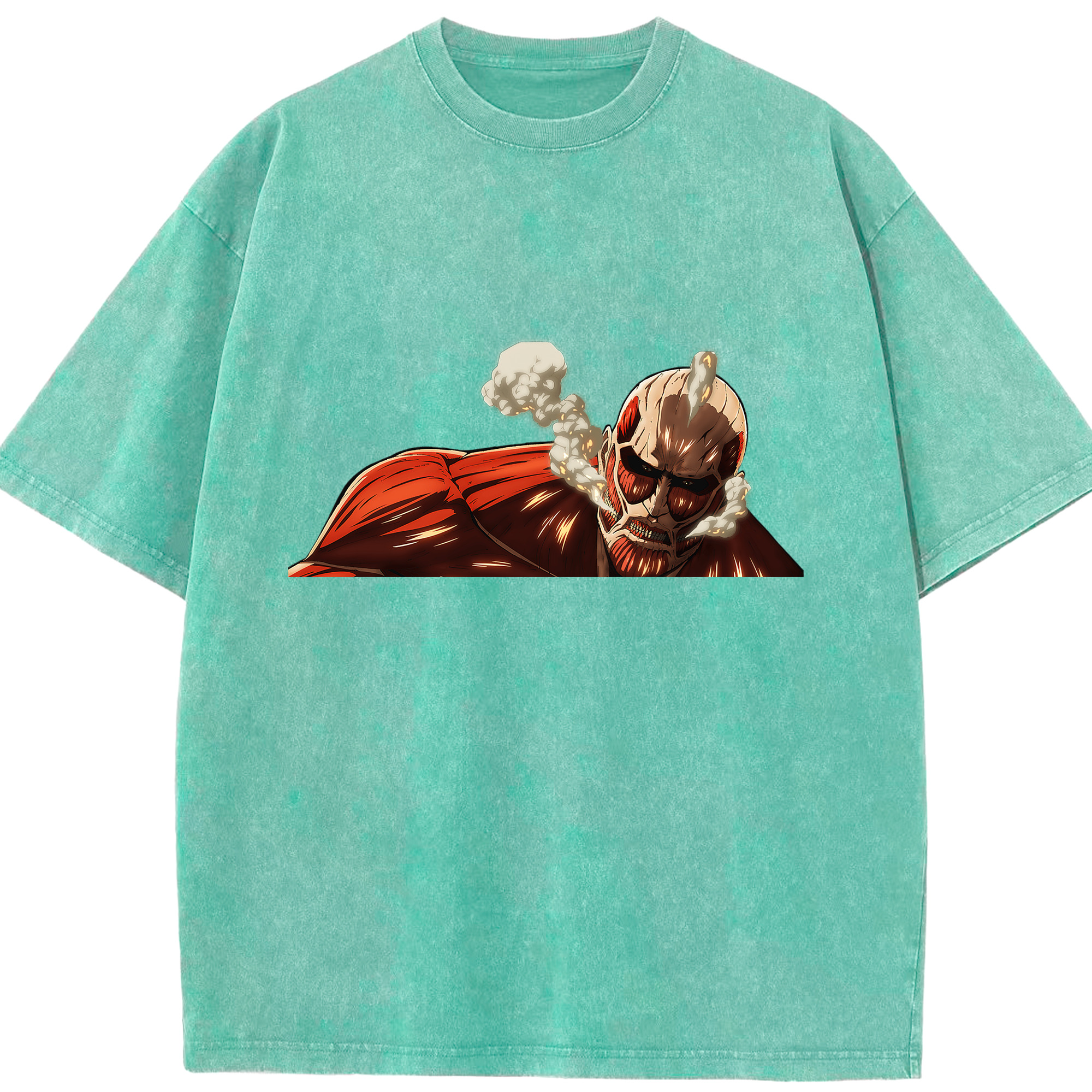 （画像用） 進撃の巨人 Attack on Titan 綿100% ヴィンテージ風 半袖Tシャツ（フロントプリント）